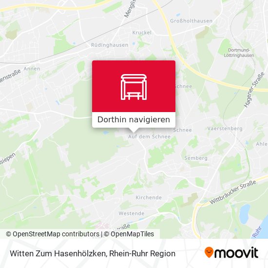 Witten Zum Hasenhölzken Karte