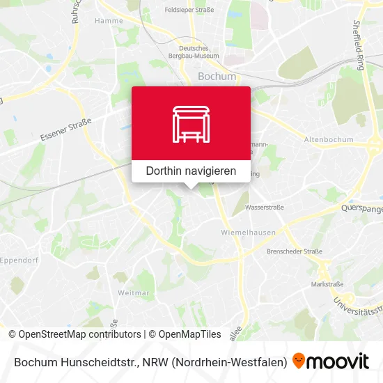 Bochum Hunscheidtstr. Karte