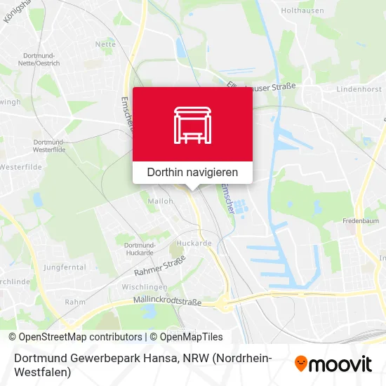 Dortmund Gewerbepark Hansa Karte