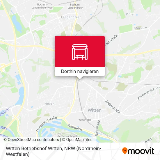 Witten Betriebshof Witten Karte