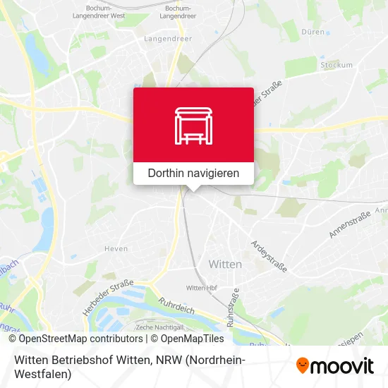 Witten Betriebshof Witten Karte