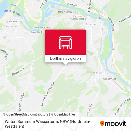 Witten Bommern Wasserturm Karte