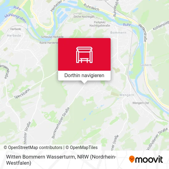 Witten Bommern Wasserturm Karte