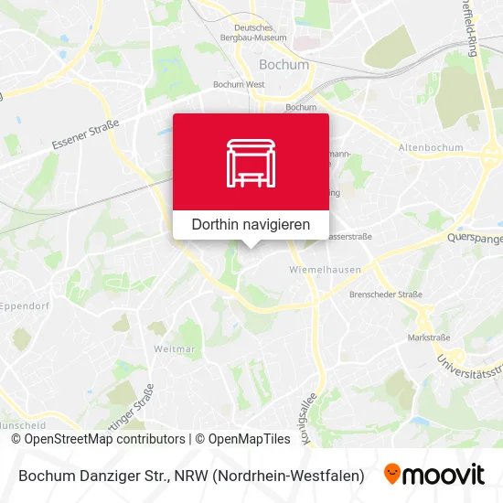 Bochum Danziger Str. Karte