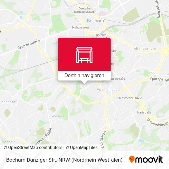 Bochum Danziger Str. Karte