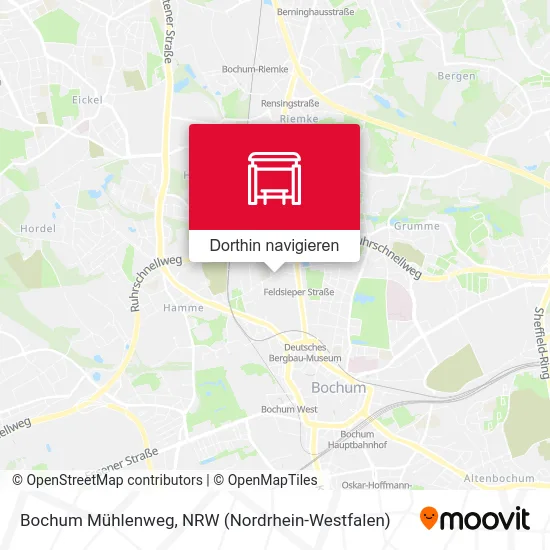Bochum Mühlenweg Karte