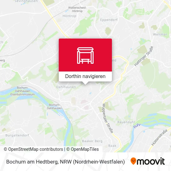 Bochum am Hedtberg Karte