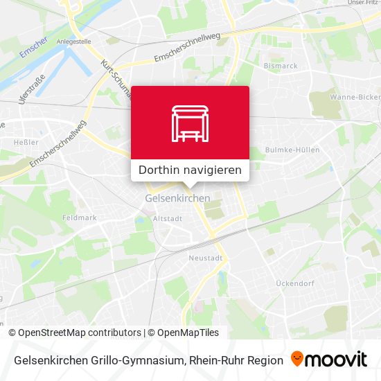 Gelsenkirchen Grillo-Gymnasium Karte