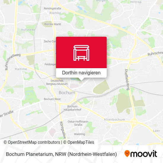 Bochum Planetarium Karte