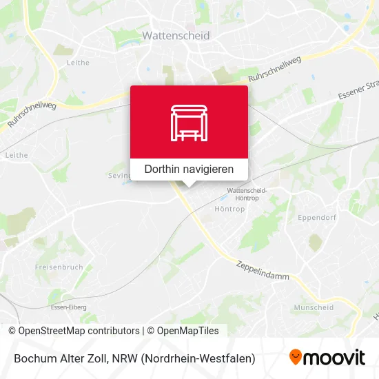 Bochum Alter Zoll Karte