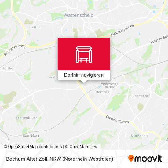 Bochum Alter Zoll Karte