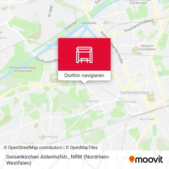 Gelsenkirchen Aldenhofstr. Karte