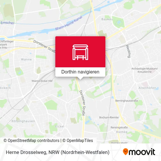 Herne Drosselweg Karte