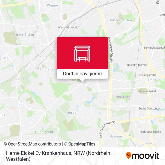 Herne Eickel Ev.Krankenhaus Karte