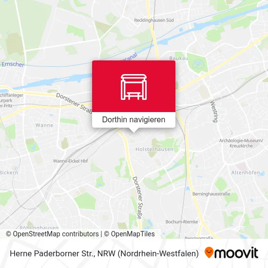 Herne Paderborner Str. Karte