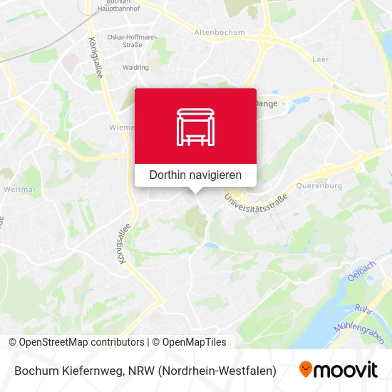 Bochum Kiefernweg Karte