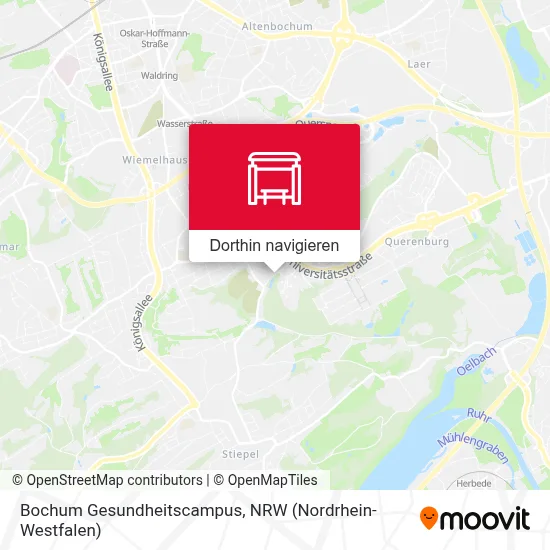 Bochum  Gesundheitscampus Karte
