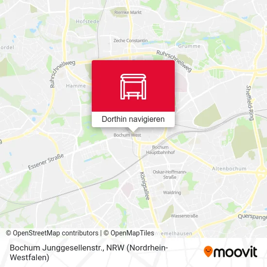 Bochum Junggesellenstr. Karte