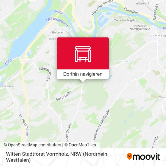 Witten Stadtforst Vormholz Karte