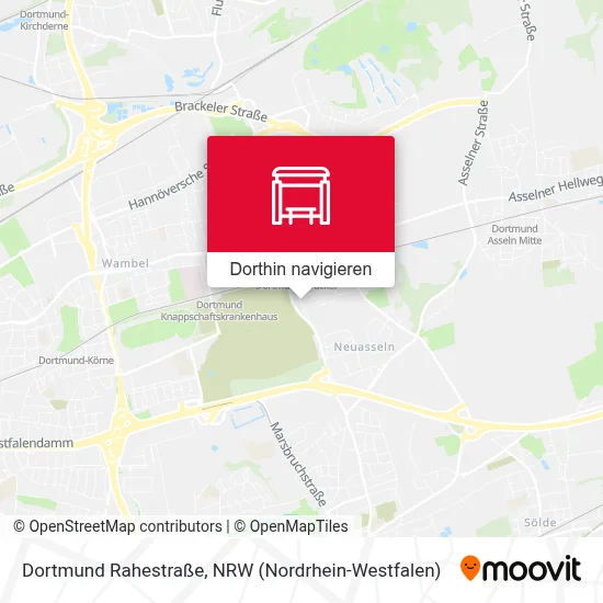 Dortmund Rahestraße Karte
