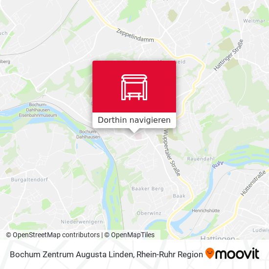Bochum Zentrum Augusta Linden Karte