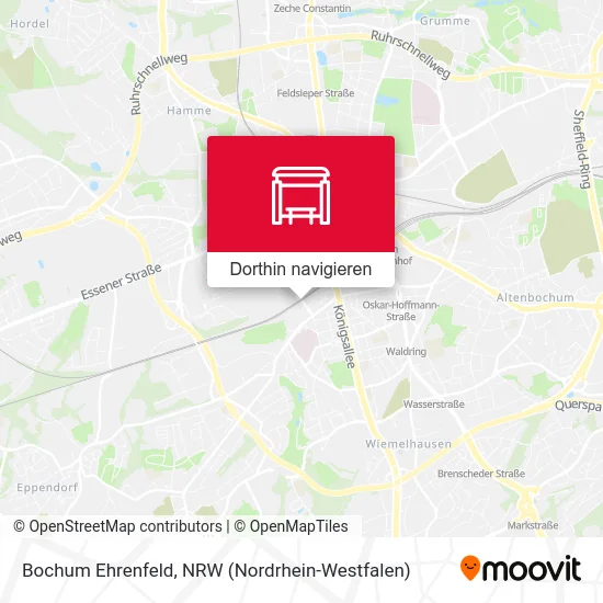 Bochum Ehrenfeld Karte