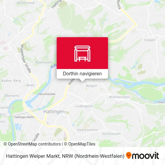Hattingen Welper Markt Karte