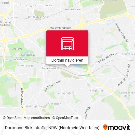 Dortmund Bickestraße Karte