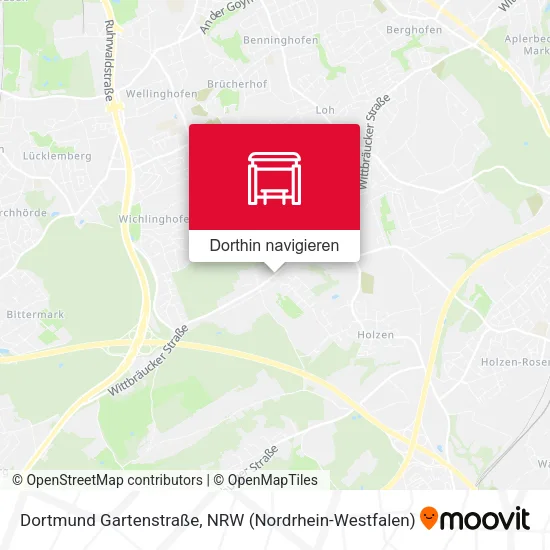 Dortmund Gartenstraße Karte