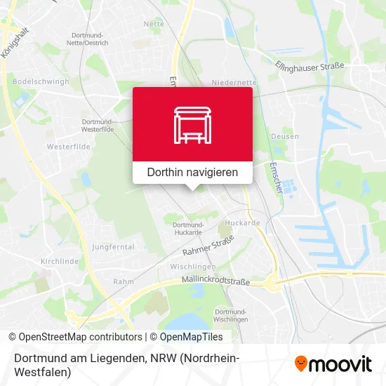 Dortmund am Liegenden Karte