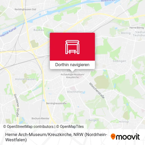 Herne Arch-Museum/Kreuzkirche Karte