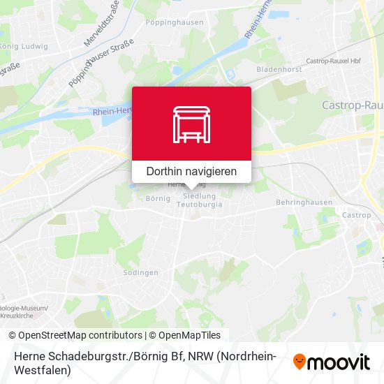 Herne Schadeburgstr./Börnig Bf Karte