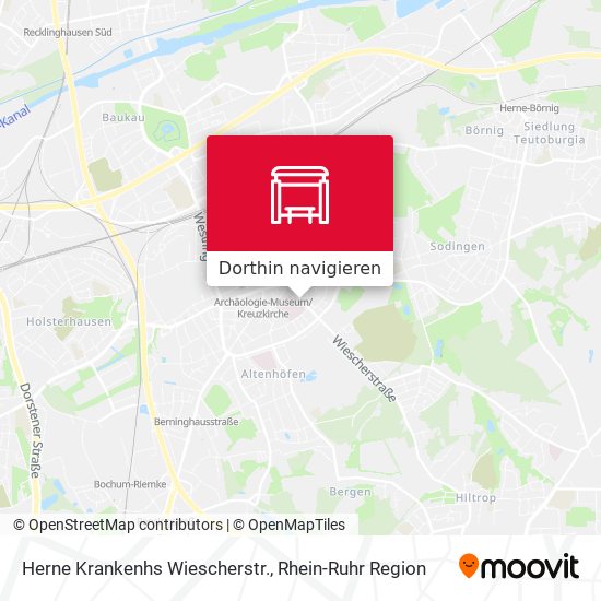 Herne Krankenhs Wiescherstr. Karte
