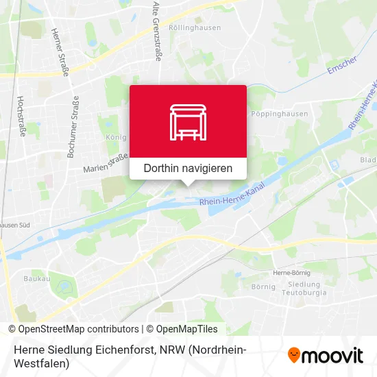 Herne Siedlung Eichenforst Karte