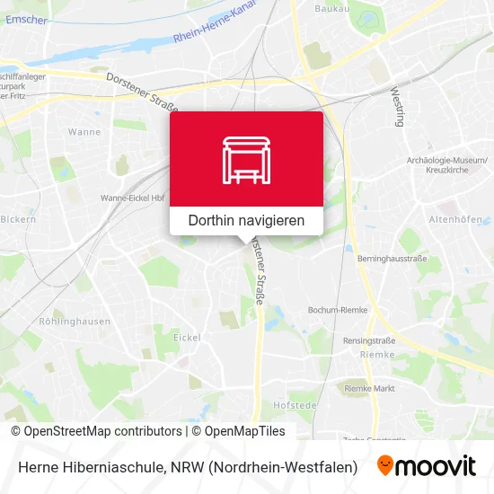 Herne Hiberniaschule Karte