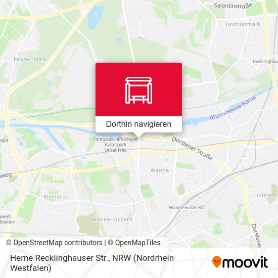 Herne Recklinghauser Str. Karte