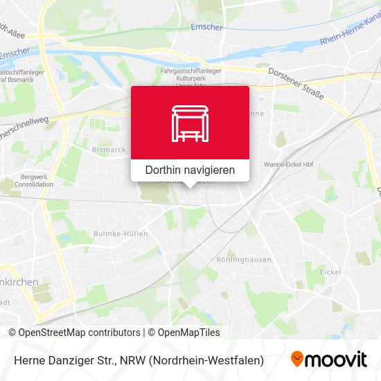 Herne Danziger Str. Karte