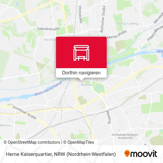 Herne Kaiserquartier Karte