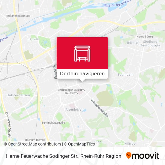 Herne Feuerwache Sodinger Str. Karte