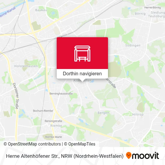 Herne Altenhöfener Str. Karte