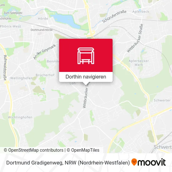 Dortmund Gradigenweg Karte