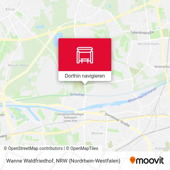 Wanne Waldfriedhof Karte