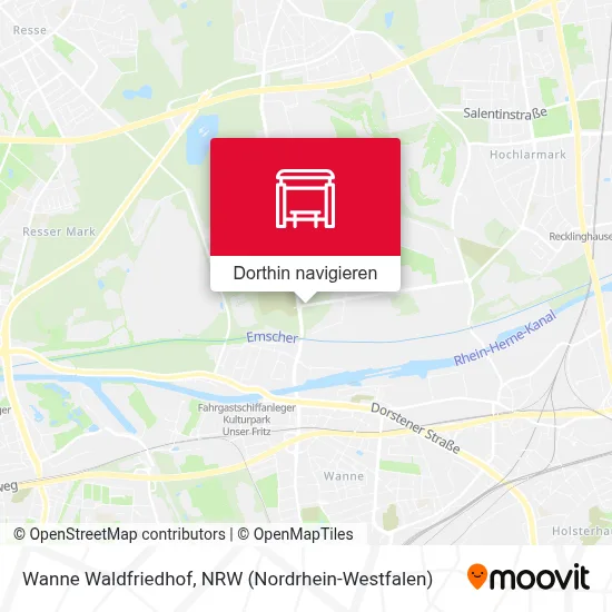 Wanne Waldfriedhof Karte