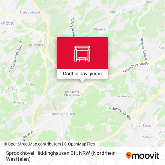 Sprockhövel Hiddinghausen Bf. Karte