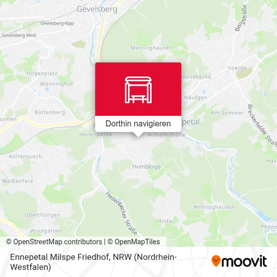 Ennepetal Milspe Friedhof Karte