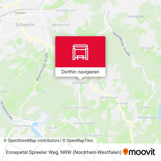 Ennepetal Spreeler Weg Karte