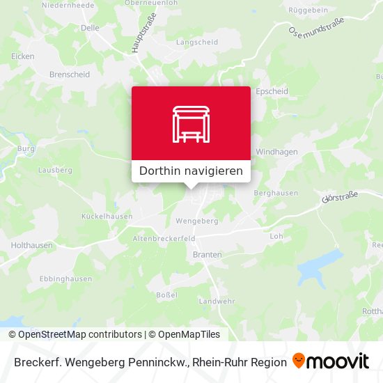 Breckerf. Wengeberg Penninckw. Karte