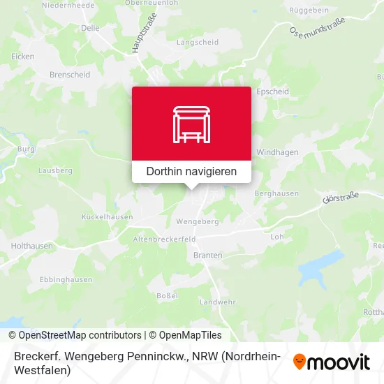 Breckerf. Wengeberg Penninckw. Karte