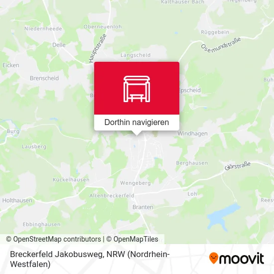 Breckerfeld Jakobusweg Karte