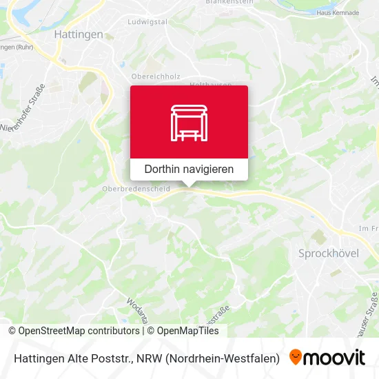 Hattingen Alte Poststr. Karte